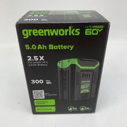 New Greenworks LB605 60V Li-Ion Ultra Power 5.0 Ah Battery