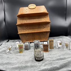 2002 Jack Daniel’s Legends Shot Glass Set Incomplete With Shelf 