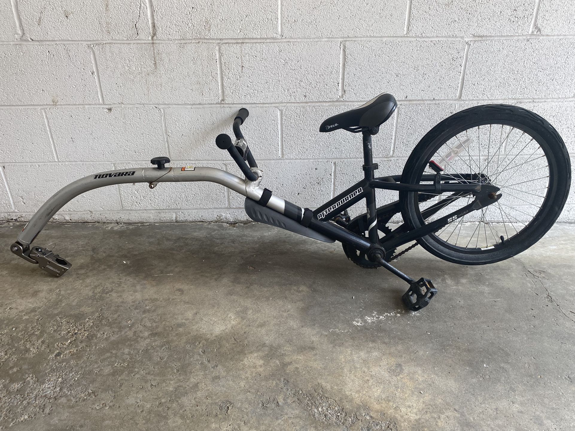 Pull along trailer bike