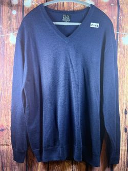 Jos. A. Bank Merino Wool V Neck Sweater Navy Men's XXL