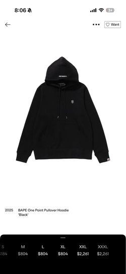 Bape pullover hoodie