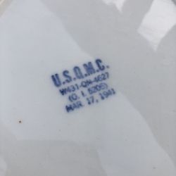 Almost 85 Years Old U.S.Q.M.C. Ironstone WWII Era Mess Hall Serving Platter
