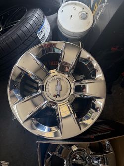 CHROME 20” CHEVY STOCK RIMS!🔥