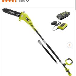 Ryobi Chainsaw Pole Saw Battery And Charger 