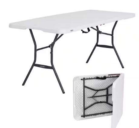 White 6’ Folding Table