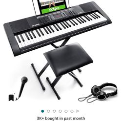 Alesis Melody 61 Key Keyboard Piano for Beginners with Speakers, Stand,  Bench, Headphones, Microphone, Sheet Music Stand, 300 Sounds and Music  Lessons : Musical Instruments 