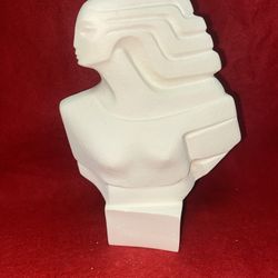 6.5 Inch Alabaster Greek Modern Woman Statue Imported From Greece (2 available)