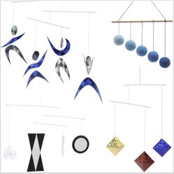 Montessori Mobiles For Baby - 4 Mobiles + Adjustable Stand