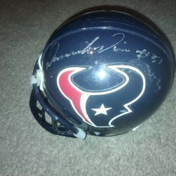 Dominick Davis Autographed Mini Houston Texans Helmet