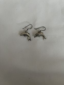 Sterling Silver Dolphin Earrings