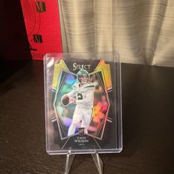 Rookie Zach Wilson Select Die Cut