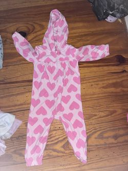 Carters heart fleece jumpsuit