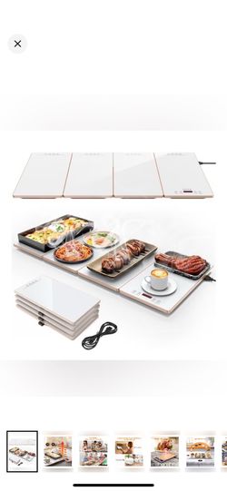 FEPPO– 4-in-1 Electric Warming Tray for Food with 10 Temp Settings & Timer,New