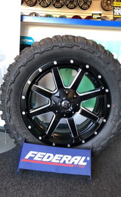 20inch Fuel OFF road wheels with mud tires {link removed}