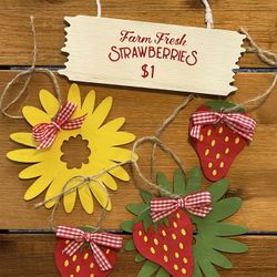 Strawberry Patch Ornaments 