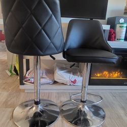 Set Of 2 Adjustable Height Barstools