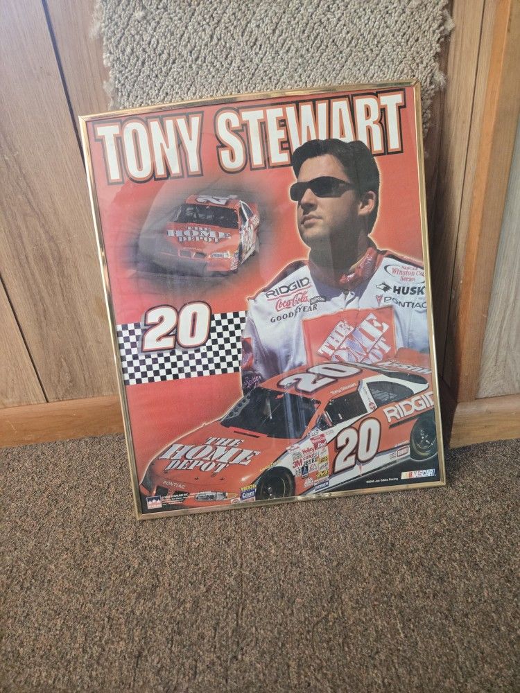 Tony Stewart Racing Poster With Frame