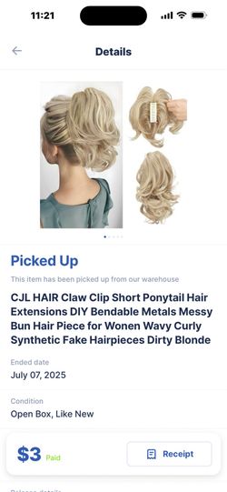 CJL HAIR Claw Clip Short Ponytail Hair Extensions DIY Bendable Metals Messy Bun