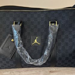 Black Jordan Monogram Duffel Bag
