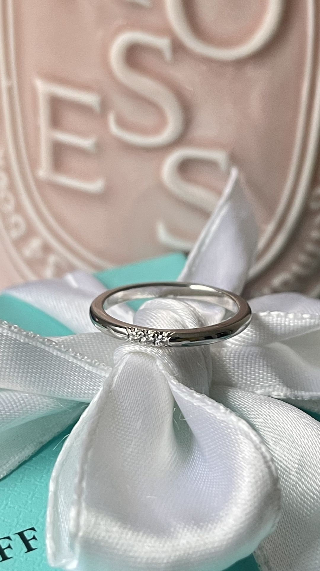 Tiffany & Co. Forever Diamond Ring in Platinum with Diamonds size 5 $1600
