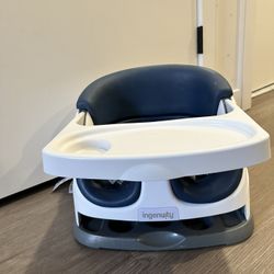 Ingenuity Baby Base 2-in-1 Booster Feeding and Floor Seat with Self-Storing Tray 