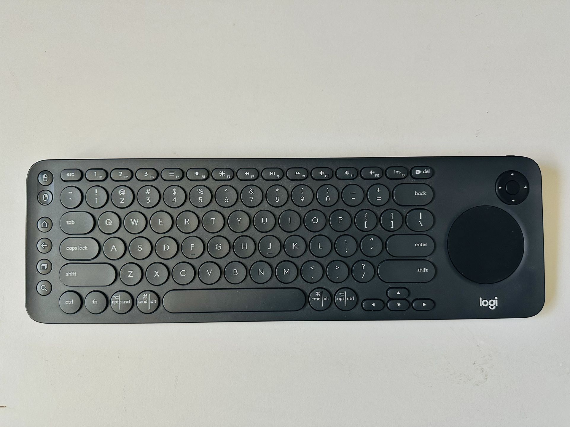 Logitech Wireless Keyboard Touchpad D-pad Combo for Computers/HTPC/Mac