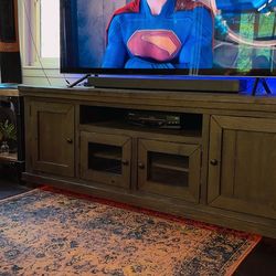 Rustic Farmhouse TV Stand Entertainment Center with Storage