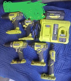 Ryobi Cordless Tool & Charger Lot (7-Piece Set) - $275