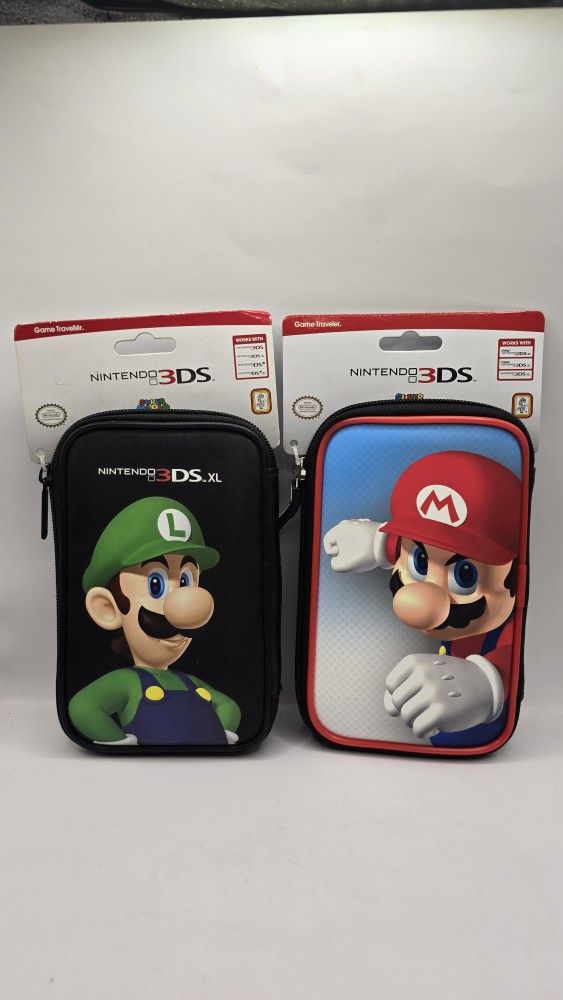 Luigi And Mario Nintendo 3ds carring case red