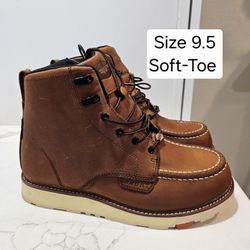 Brunt Soft Toe Work Boots Size 9.5 