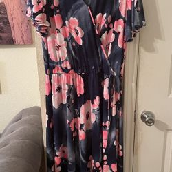 Plus Size Sew In Love Womens dress blue/pink size XL pre-owned 