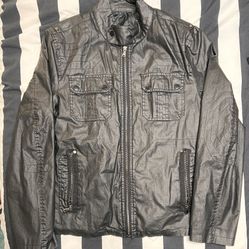 Black leather jacket