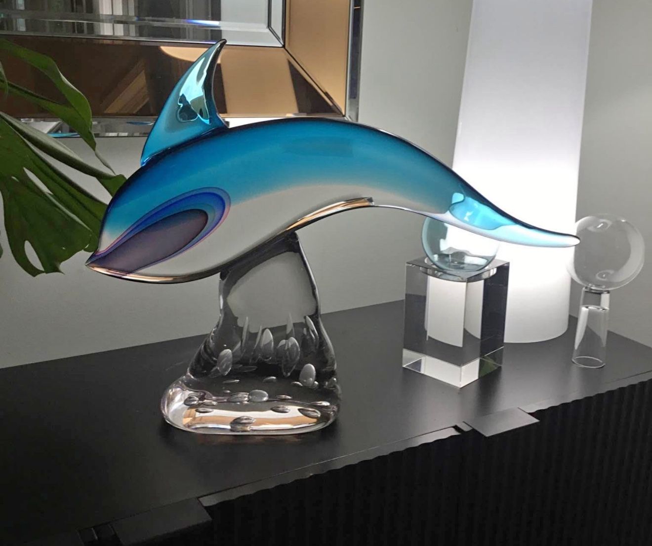 Mario Mellara Murano Glass Fish Sculpture Limited Edition 7/12 Signed