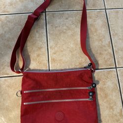 Kipling Messenger Nylon Crossbody Bag (Red)