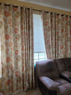 Long curtains 4 panels drapes