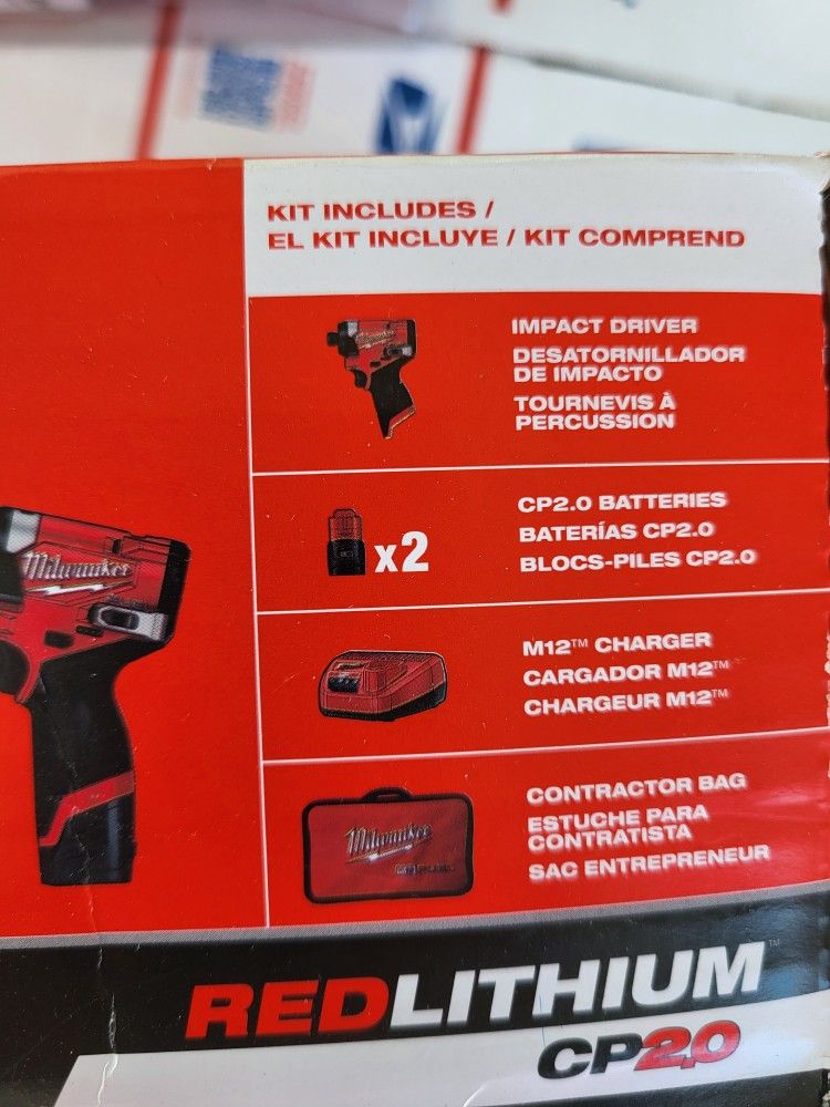 Milwaukee 3453-22 M12 FUEL 1/4" Hex Impact Driver Kit