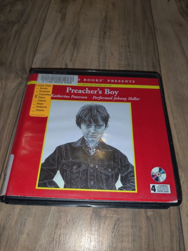 Recorded Books Presents Preacher's Boy By Katherine Paterson Audiobook 2001. Has some wear from age and storage. Sold as is.