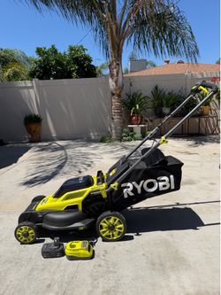 Ryobi 18v 16” lawn mower kit