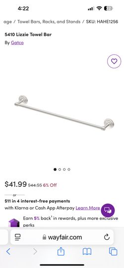 NEW. Gatco  Lizzie Towel Bars