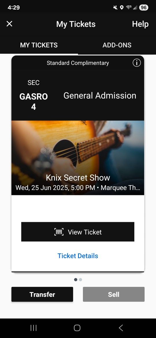Two Tickets To KNIX Secret Show