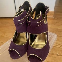 Purple Suede Heels
