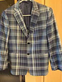 Boys Plaid Blazer