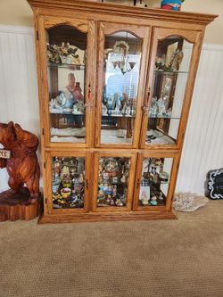 Display Cabinet Solid Oak 