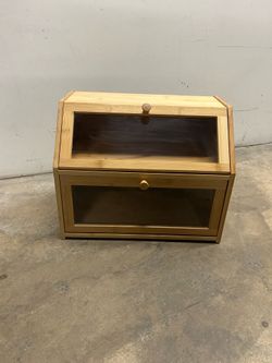 Double tier wood bread box, Home Depot