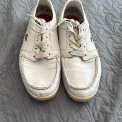 Men’s Lacoste White Shoes Size 9.5