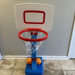 Toddler Basketball Hoop w/ Adjustable Height for Indoor/Outdoor Play
