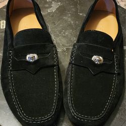 versace suede loafers 