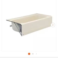  Aloha 60 in. x 30 in. Alcove Soaking Bathtub with Right Drain in Bone