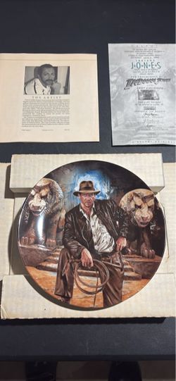 Indiana Jones Last Crusade Delphi Collector Plate