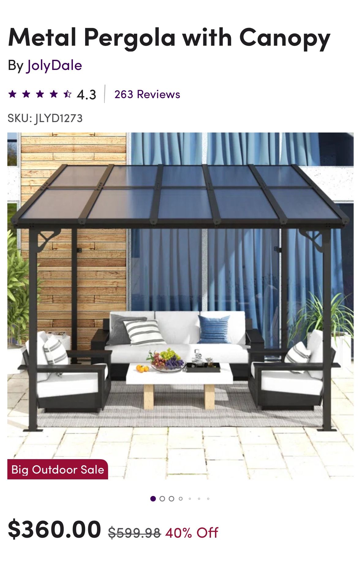 Wayfair Pergola